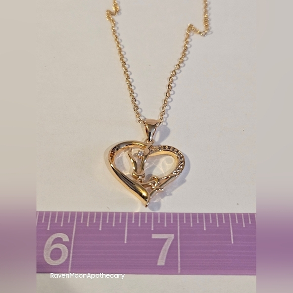 3/15$ Bundle Deal New 14K Horse Heart Letter A Pendant Necklace - Picture 6 of 7
